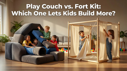 Professional header image for comparison analysis: Play Couch vs. Fort Kit: Which One Lets Kids Build More?