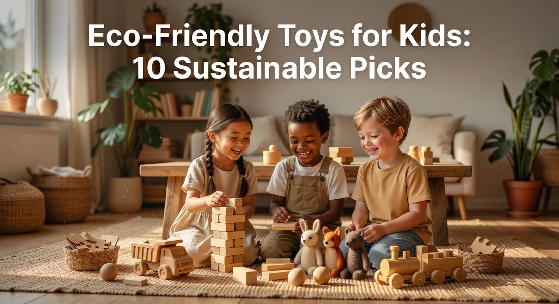 Professional header image for list-based article: Eco-Friendly Toys for Kids: 10 Sustainable Picks