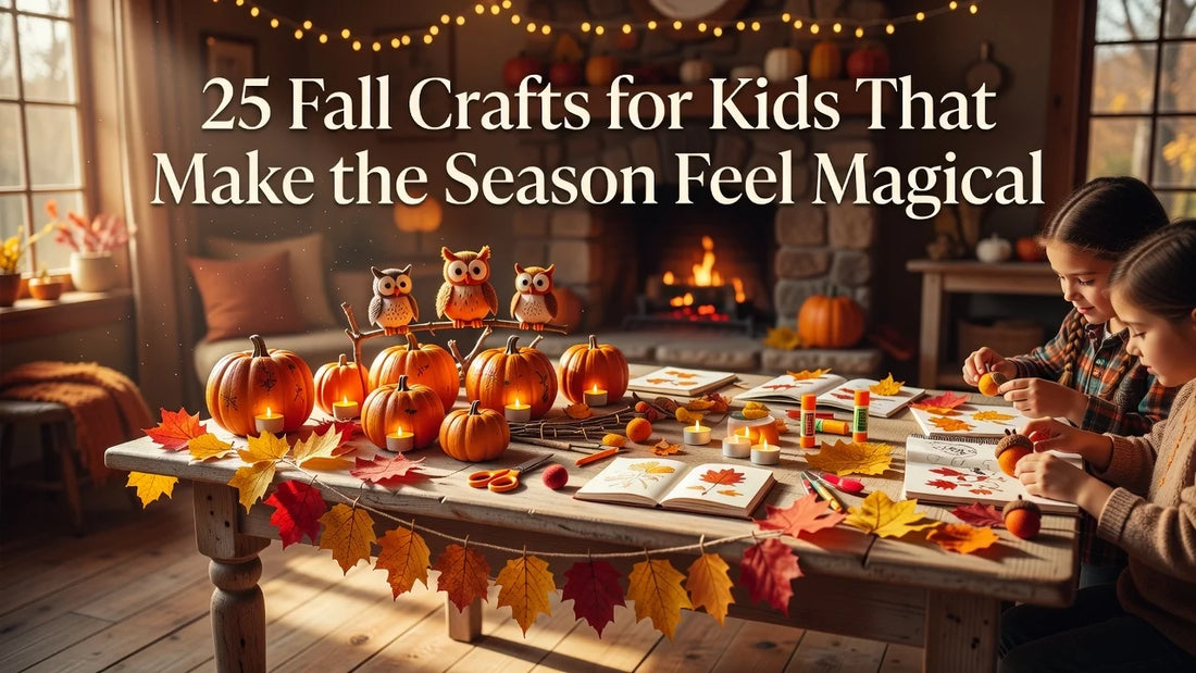 Professional header image for list-based article: 25 Fall Crafts for Kids That Make the Season Feel Magical