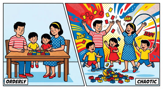 Professional header image for list-based article: 25+ Fun Family Play Ideas for Screen-Free Bonding