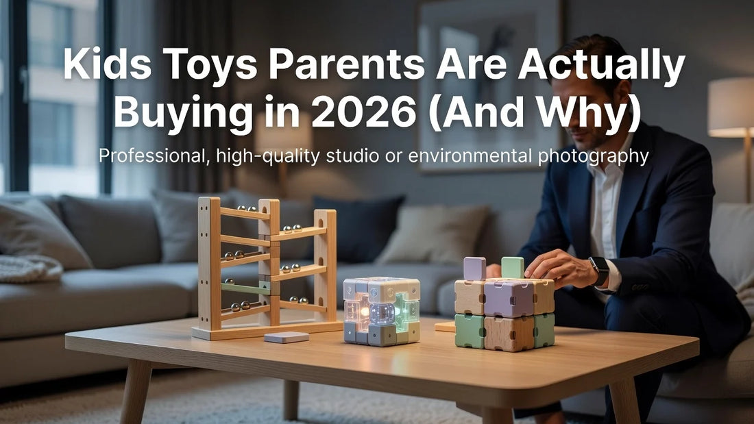 Professional header image for list-based article: Kids Toys Parents Are Actually Buying in 2026 (And Why)