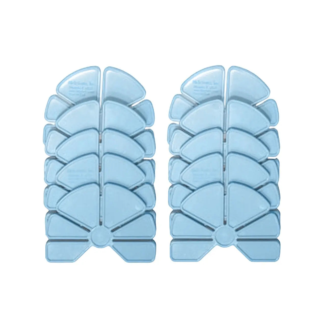 Cardboard fort connectors in powder blue sold as a 12-pack.  The connectors are patented twist-lock design compatible with all Kidz Forts panels as well as Make A Fort Explorer and Minecraft Kits.