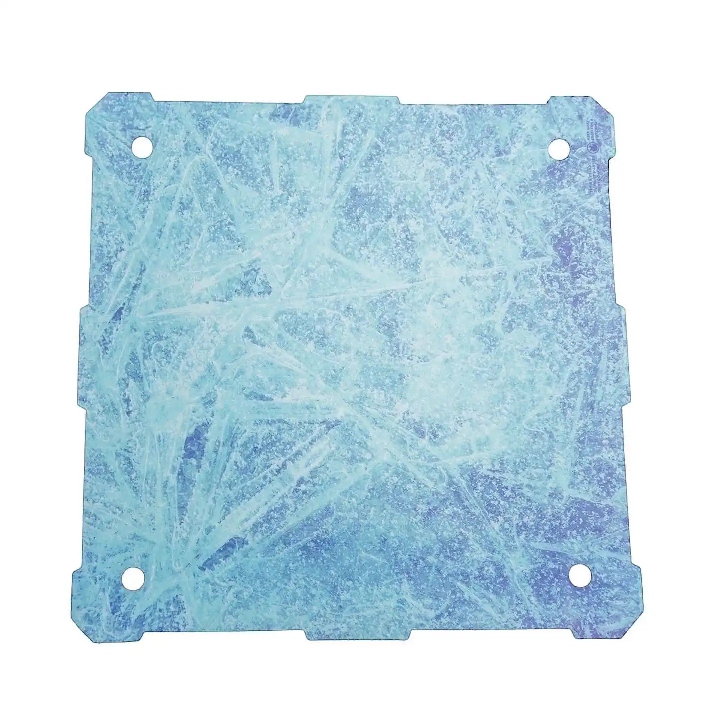 Kids cardboard play fort building panel with icy design by Kidz Forts.
